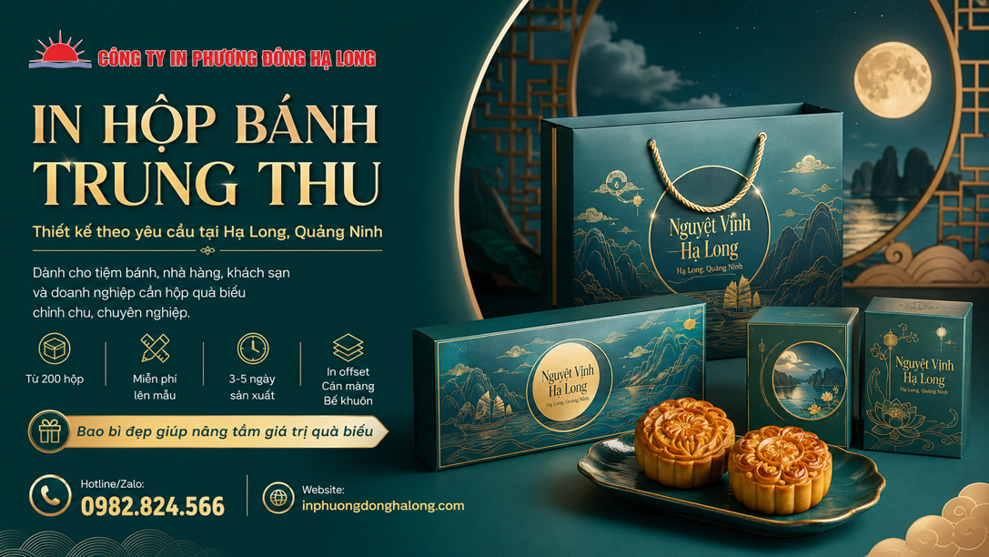 Mẫu hộp giấy bế khuôn Phương Đông Hạ Long