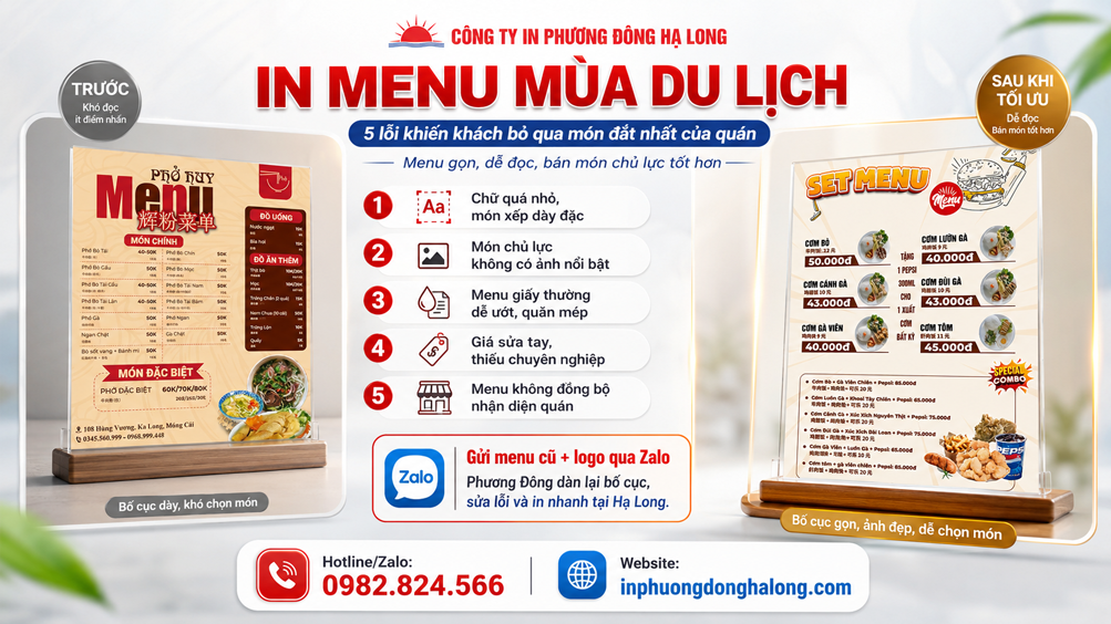 So sánh menu có ảnh món chủ lực và menu chữ dày đặc