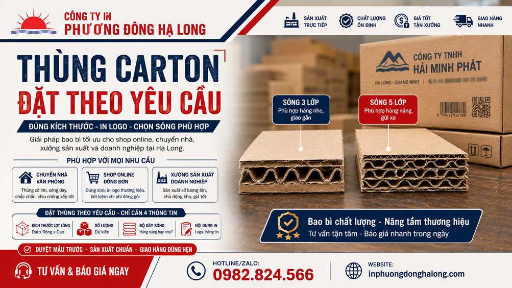 So sánh sóng giấy thùng carton 3 lớp và 5 lớp