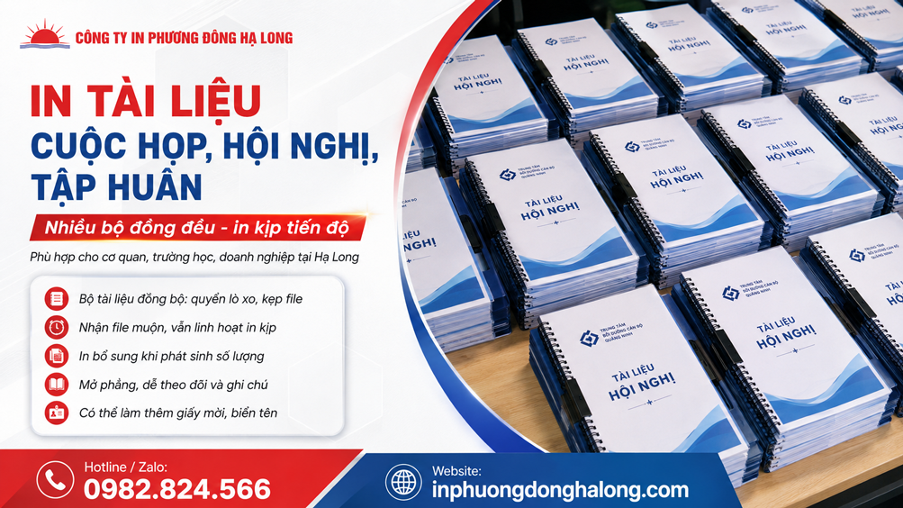 In tài liệu hội nghị số lượng nhiều bộ tại Hạ Long