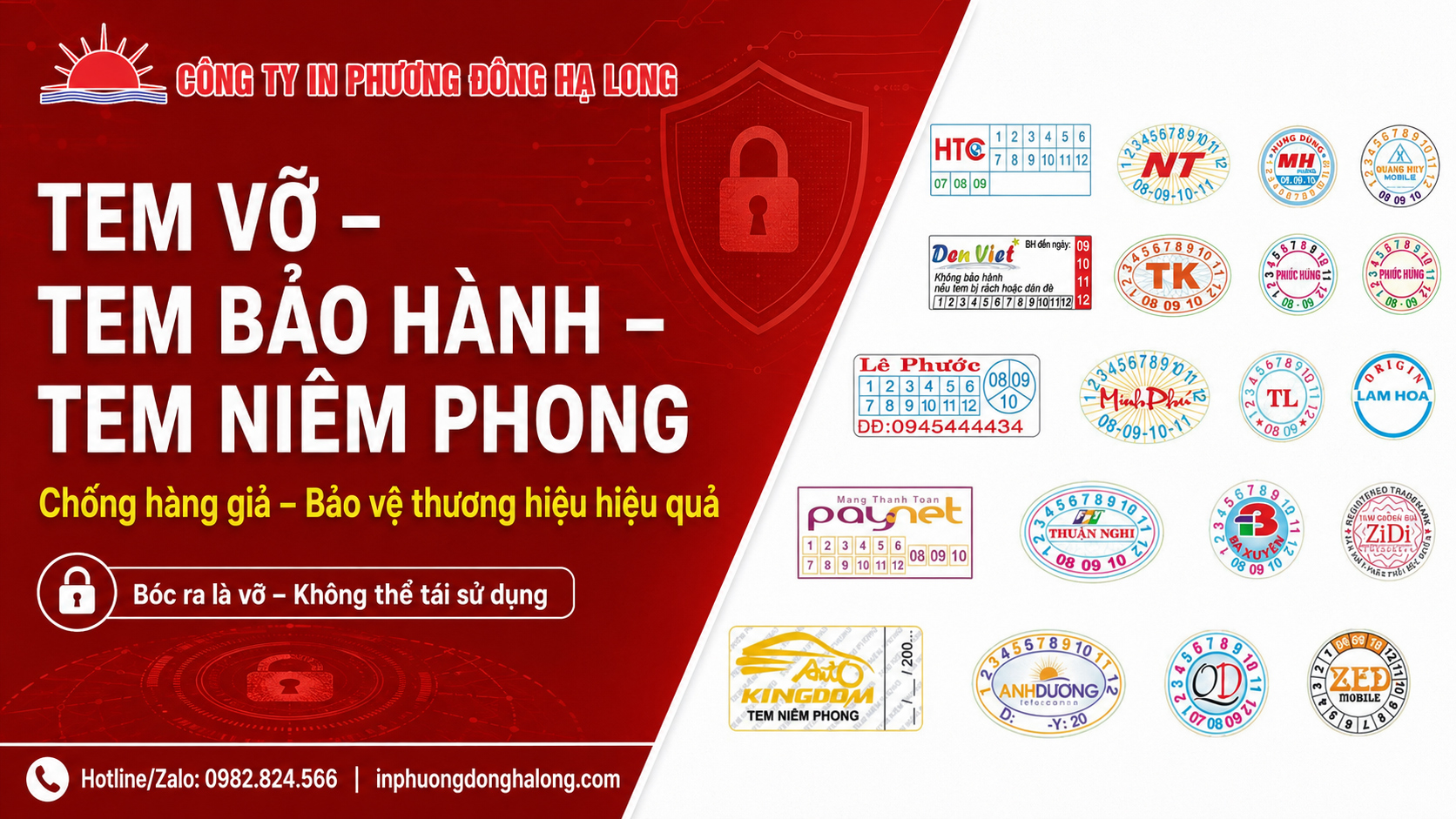 Tem vỡ bảo hành niêm phong