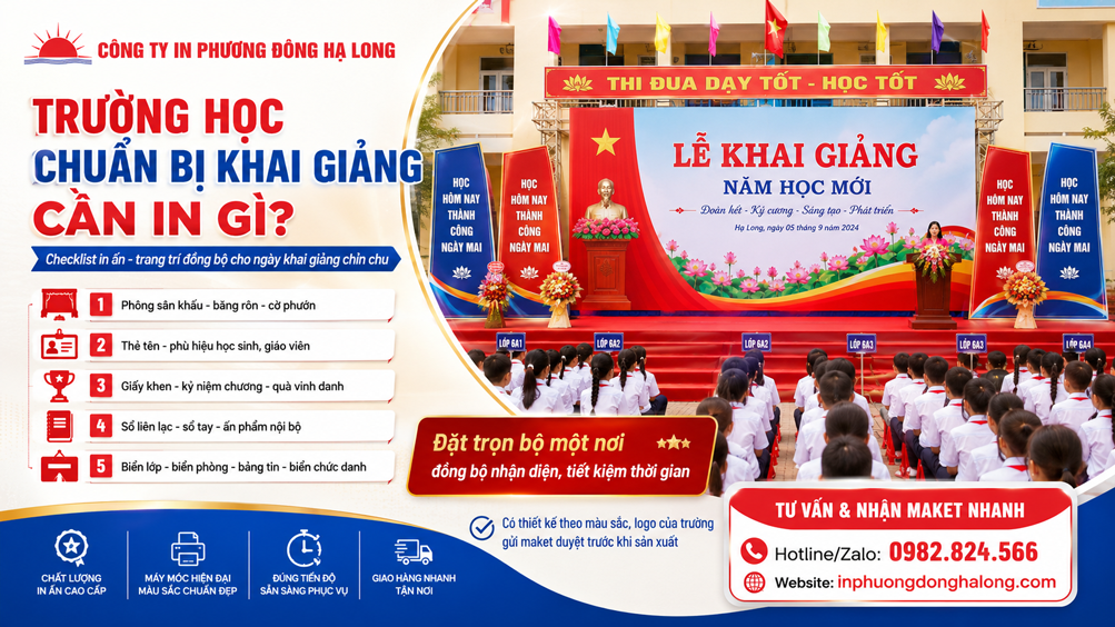 Trường học chuẩn bị lễ khai giảng tại Hạ Long
