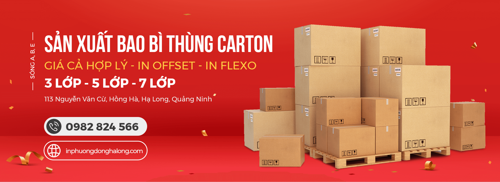 sản xuất bao bì thùng giấy carton tại hạ long