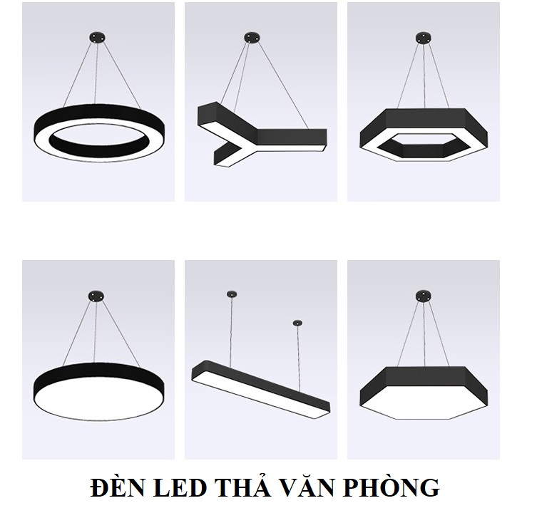 Đèn led thả trần văn phòng, xu hướng thiết kế chiếu sáng hiện đại