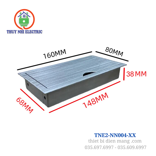 Nắp Âm Bàn Nhựa Xám Xước 3 thiết bị TNE2-NN004-XX 