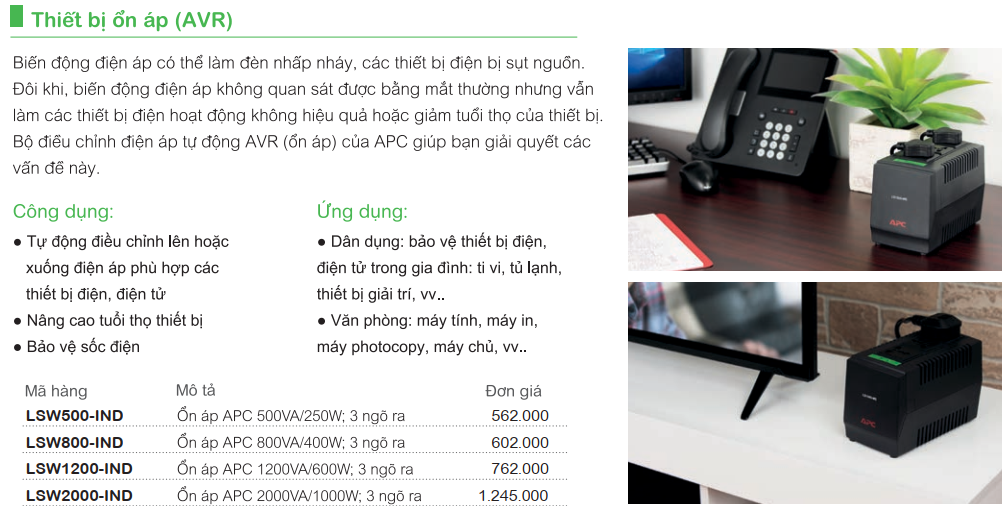 Thiết bị ổn áp (AVR) SCHNEIDER