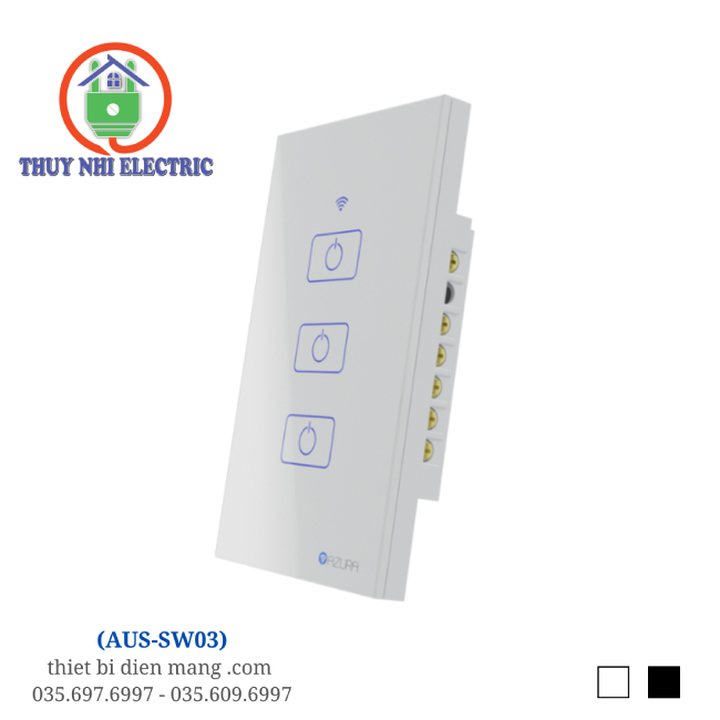 Công Tắc Đèn Thông Minh Azura (3 Kênh)