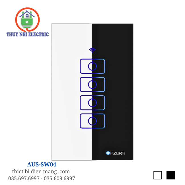 Công Tắc Điện WiFi 4 thiết bị Azura