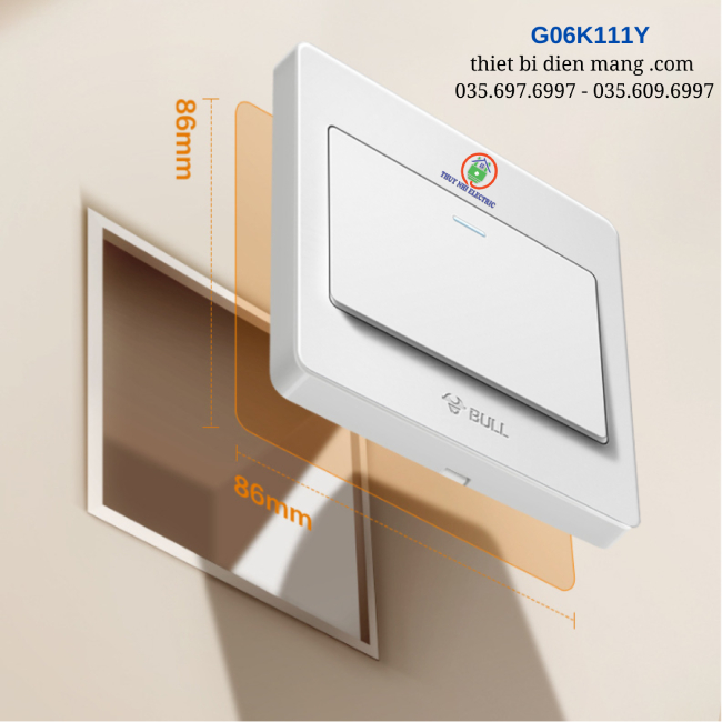Công tắc tường đơn Goneo G06K111Y