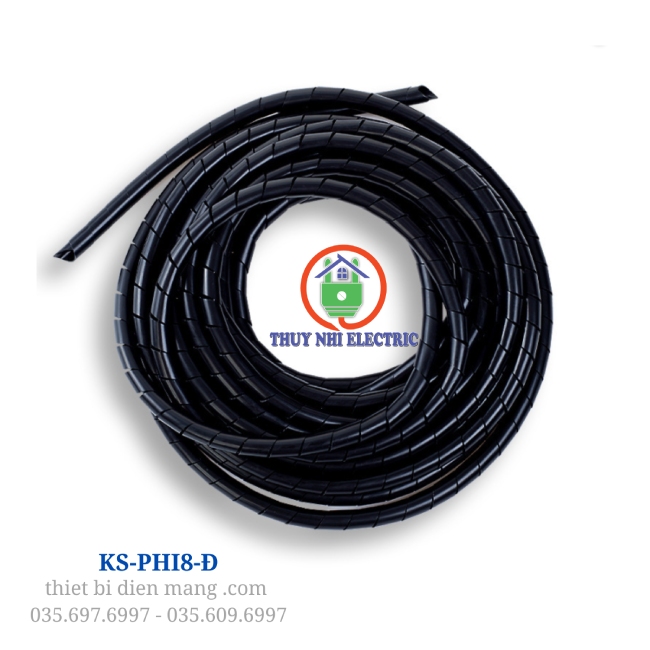 Dây Xoắn (Ruột Vịt) Phi 8 Màu Đen