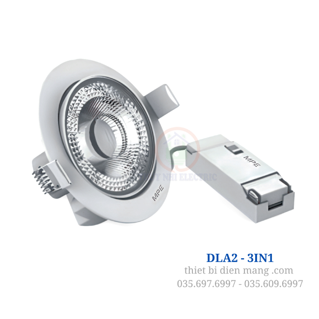 Đèn led âm trần điều chỉnh góc chiếu Seri DLA2 - 3IN1