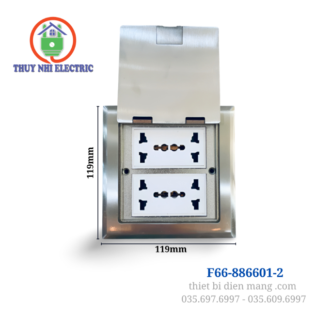Ổ Cắm Âm Sàn Kép Dobo F66-886601-2