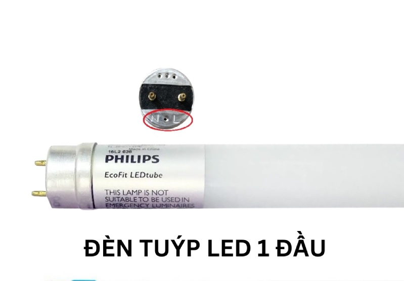 Ký hiệu N và L trên thiết bị điện bóng Led Tuýp 0m6 và 1m2