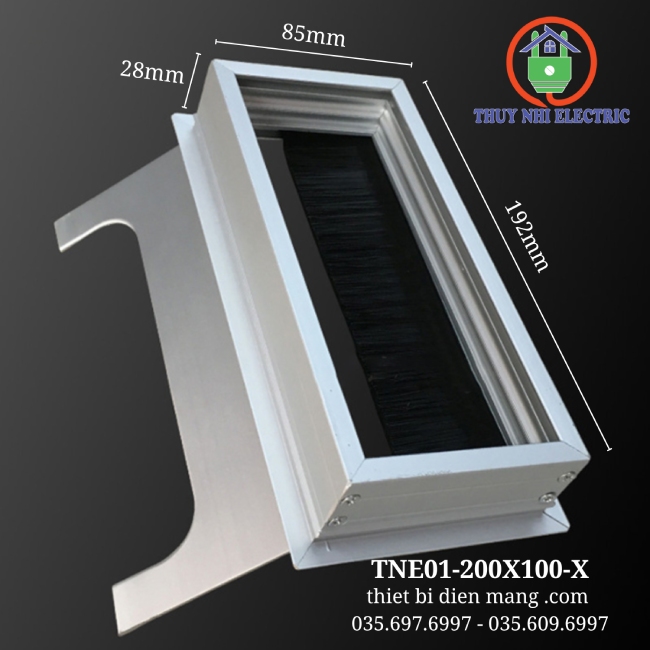 Nắp Âm Bàn Nhôm Xám TNE01-200X100-X – Lựa Chọn Lý Tưởng Cho Không Gian Gọn Gàng