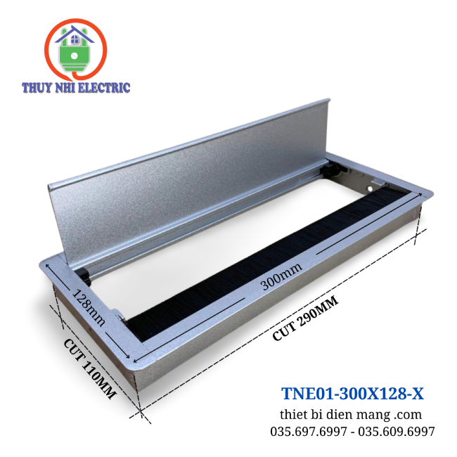 Nắp hộp âm bàn màu xám TNE01-300X128-X (Giảm chấn)