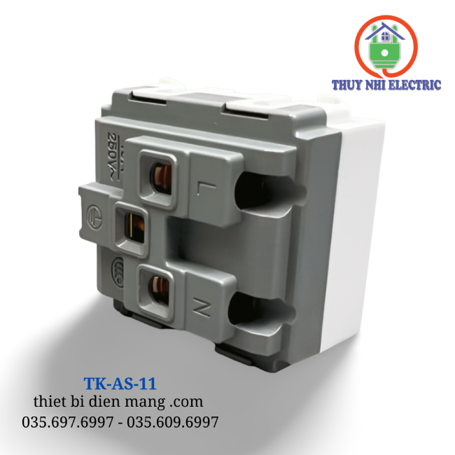 Nhân ổ cắm đơn 3 chấu Tenko TK-AS-11