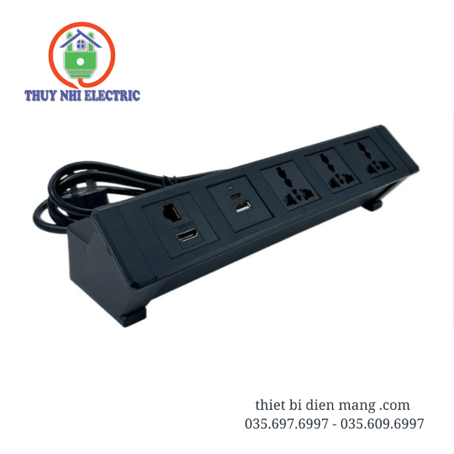 Ổ cắm âm bàn 5 thiết bị đa năng - TNE2-AB-02-5