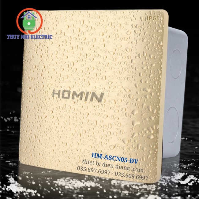 Ổ cắm âm sàn chống nước IP55 HM-ASCN05-ĐV