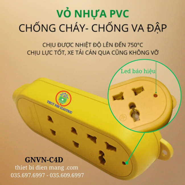 Ổ cắm công trình Goneo GNVN-C4D - Chống va đập, siêu chịu tải