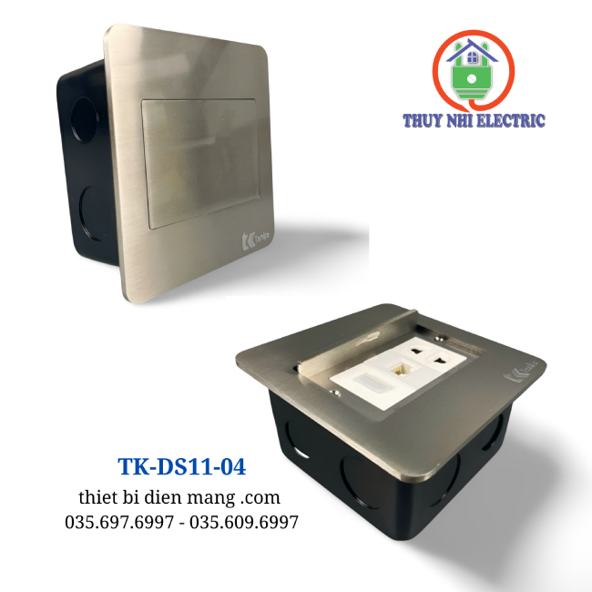 Ổ Cắm Điện Âm Sàn Tenko TK-DS11-03 Tích Hợp Mạng LAN Và HDMI