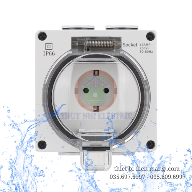Ổ Cắm Điện Âm Tường Chống Nước IP66 Sinoamigo