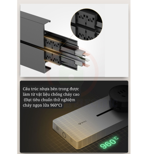 Ổ cắm điện ray trượt Goneo - GN-GB1-3 Tiện lợi