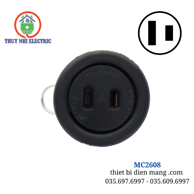 Ổ Cắm Meikosha MC2608 - Di Động Cao Su Kín Nước 