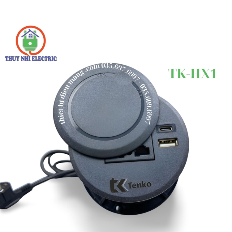 Ổ Cắm Âm Bàn Hình Tròn Tenko TK-HX1