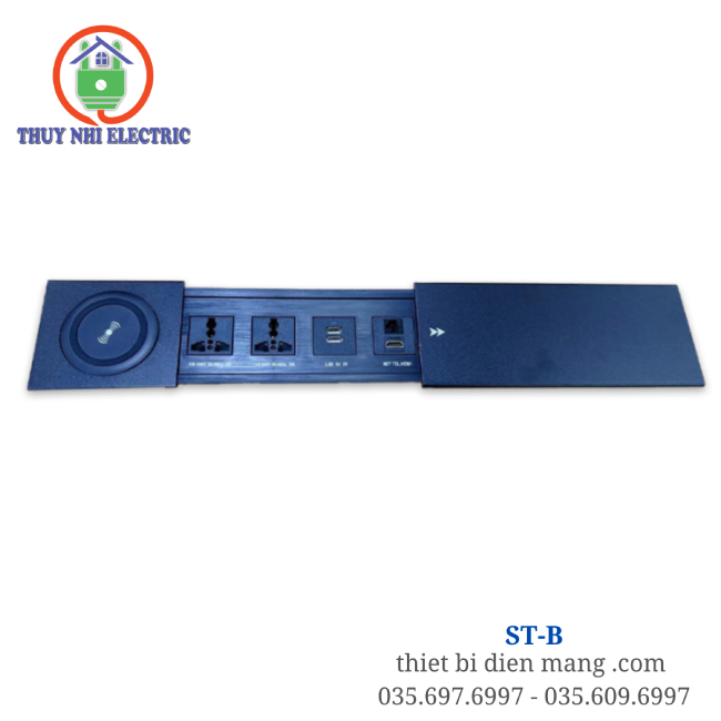 Ổ điện nắp trượt âm bàn ST-B Novalink Màu Đen