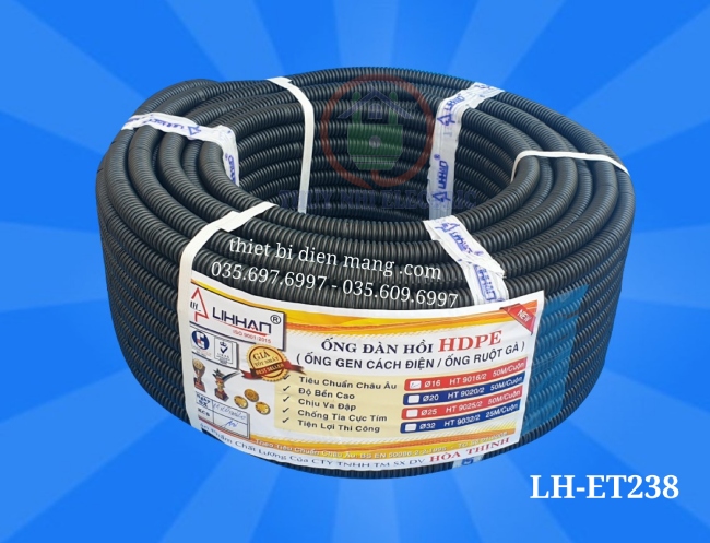 Ống Ruột Gà 16/20 Màu Đen Hòa Thịnh (LIHAN)