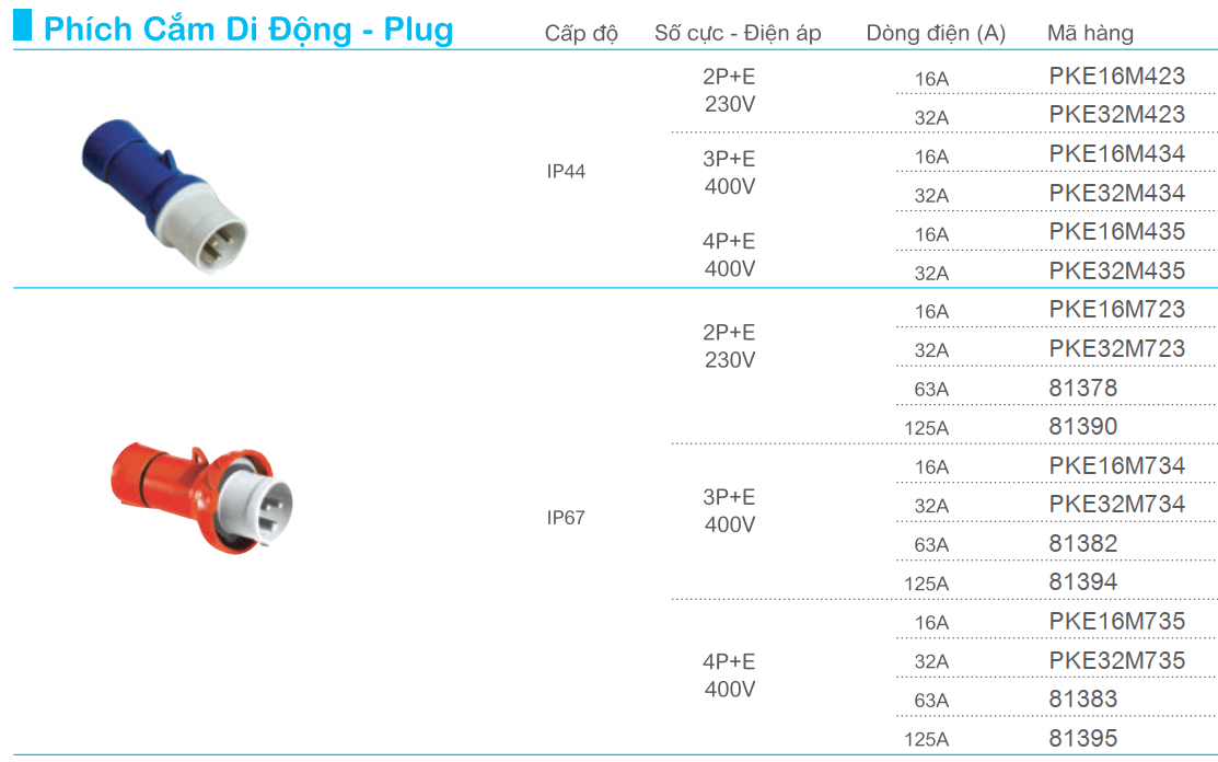 Phích cắm công nghiệp Schneider