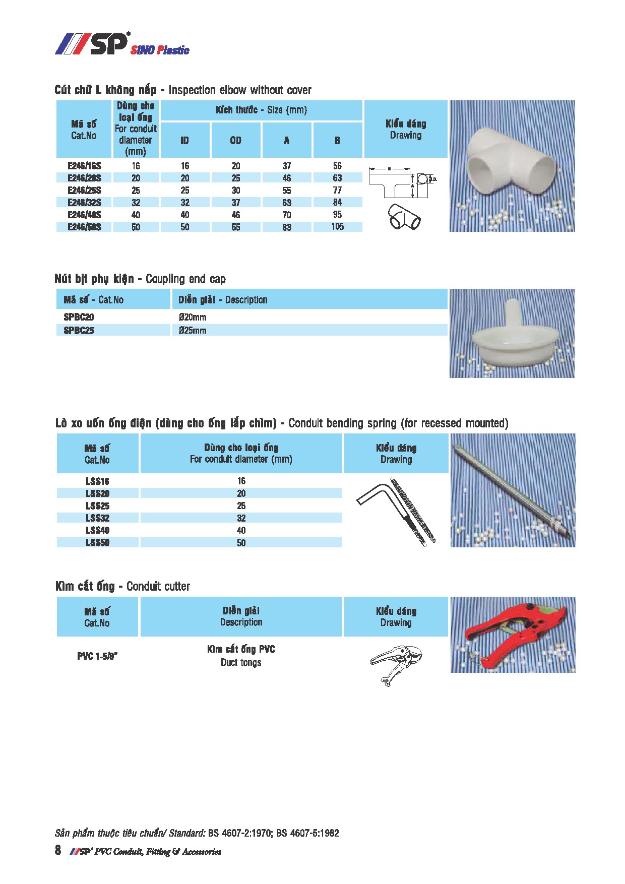 Phụ kiện ống nhựa luồn dây điện Sino