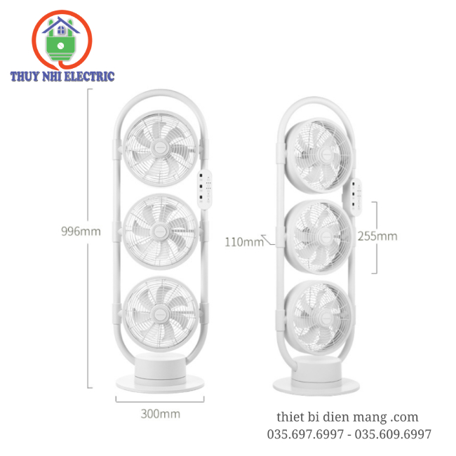 Quạt Tuần Hoàn Không Khí Amadana 3 Đầu