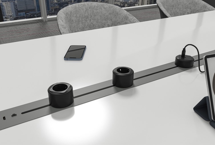 Ổ Cắm Thanh Ray Âm Bàn Sinoamigo SPT-1AB-50-K