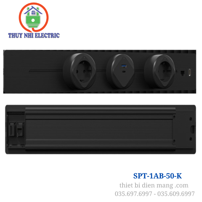 Ổ Cắm Thanh Ray Âm Bàn Sinoamigo SPT-1AB-50-K