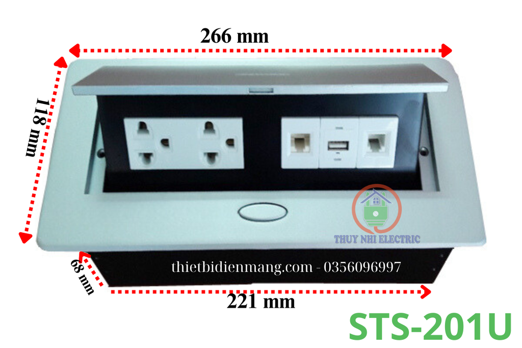 Ổ cắm âm bàn Sinoamigo STS-201U chính hãng cao cấp