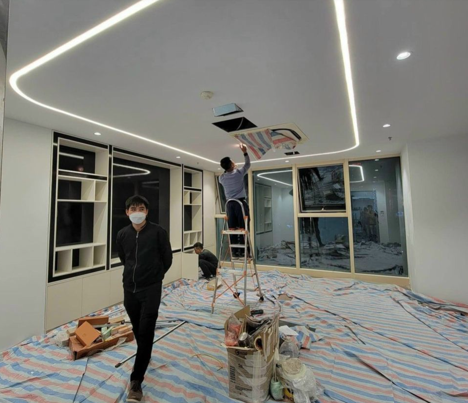 Thi công lắp đặt đèn LED silicon uốn cong ÂM