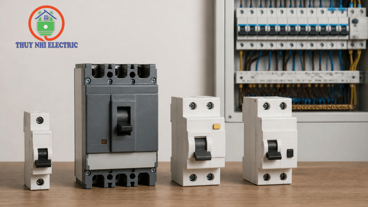 So sánh MCB, MCCB, ELCB và RCBO trong hệ thống điện dân dụng