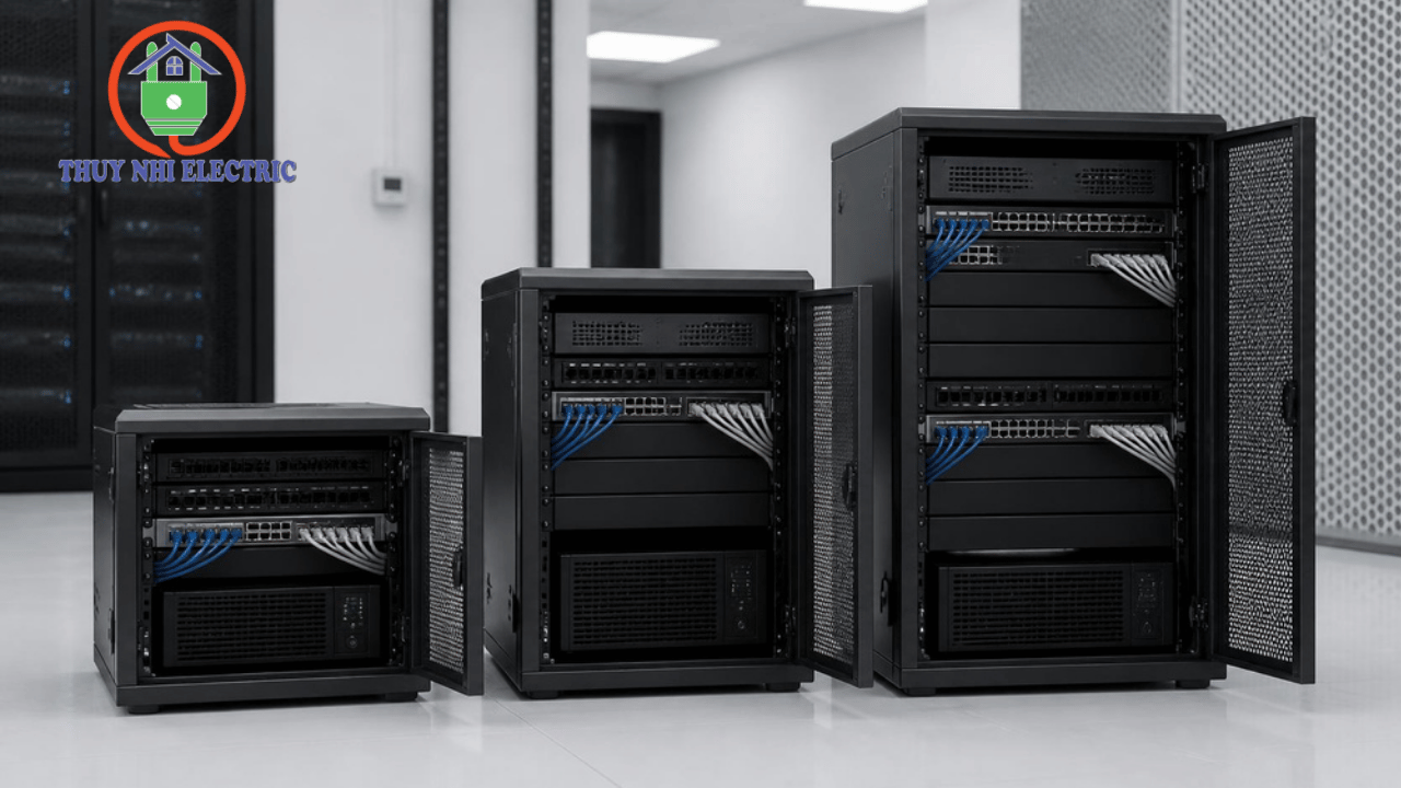So sánh tủ rack 6U, 10U và 15U cho hệ thống mạng