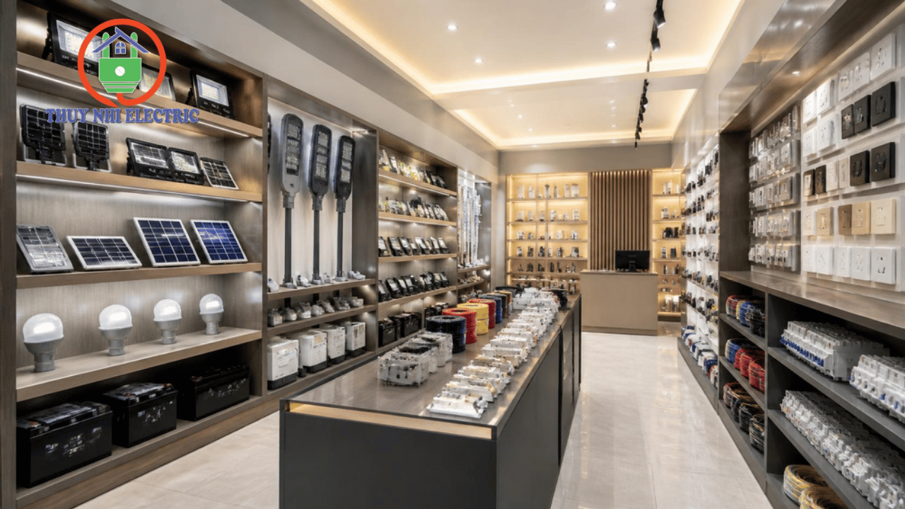 Showroom Thiết bị điện Thúy Nhi phân phối đèn năng lượng mặt trời chính hãng