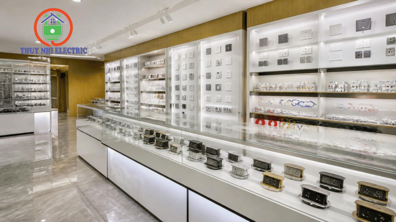 Showroom Thiết bị điện Thúy Nhi cung cấp ổ cắm âm bàn Sinoamigo chính hãng