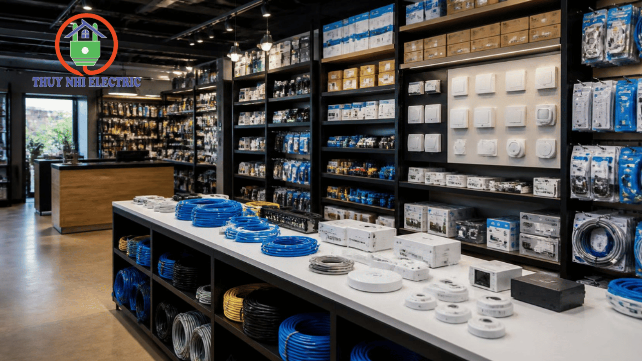 Thiết bị điện Thúy Nhi phân phối cáp mạng Cat6 Cat5 và cảm biến chuyển động