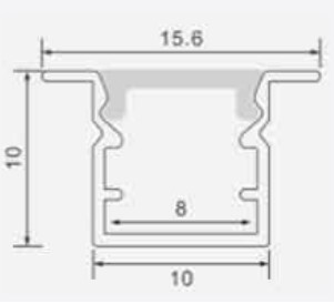 Thanh Nhôm Đèn LED lắp âm - PF-T-1510 