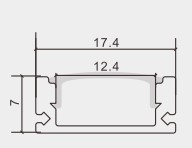 Thanh nhôm LED gắn nổi PF-U-177