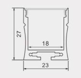 Thanh nhôm đèn LED PF-U-2723