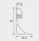 Đèn LED thanh nhôm hắt tường PF-HT-6037Đ