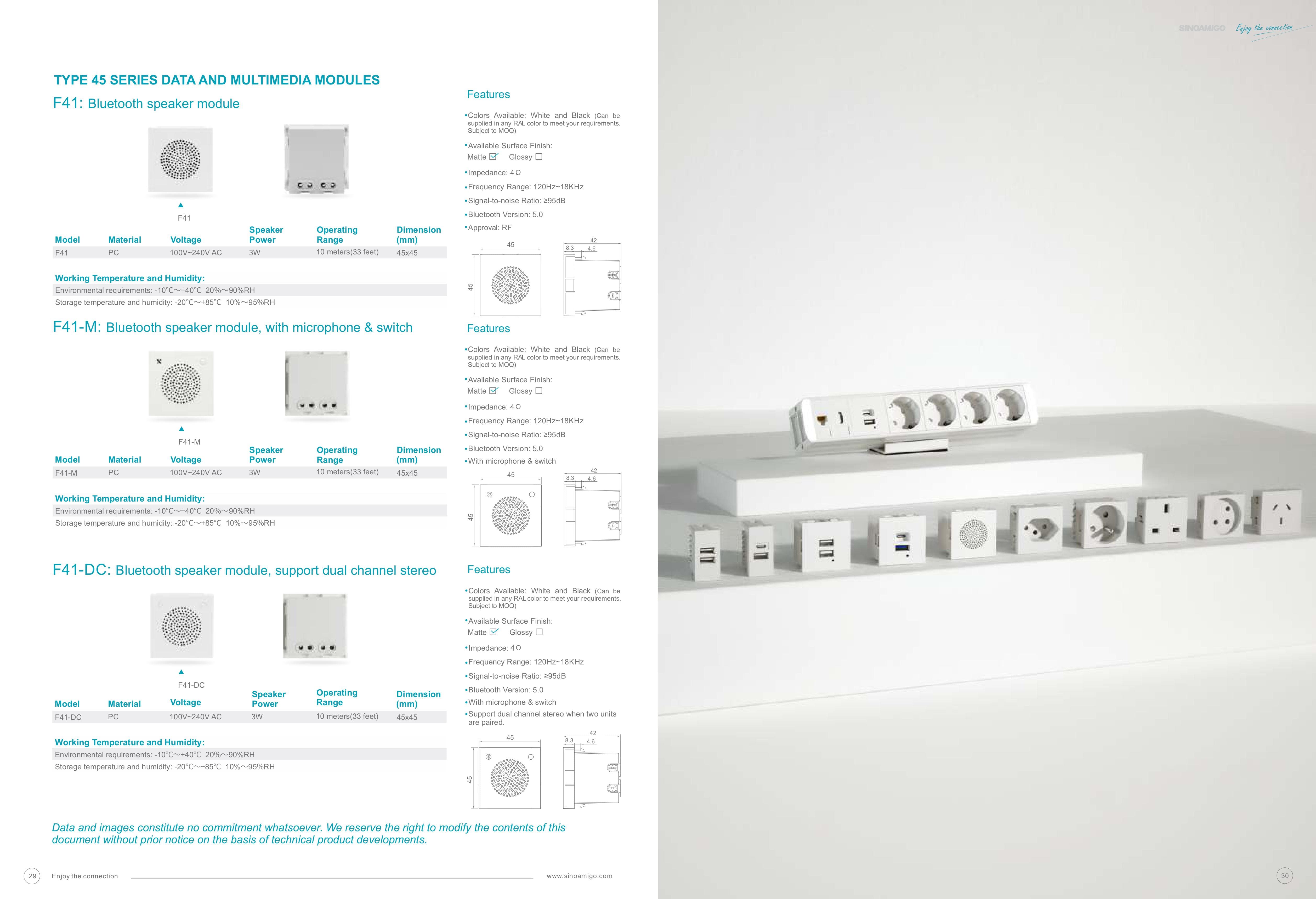 Catalog Type 45 Modules Ổ Cắm Phụ Kiện - Modular Sockets