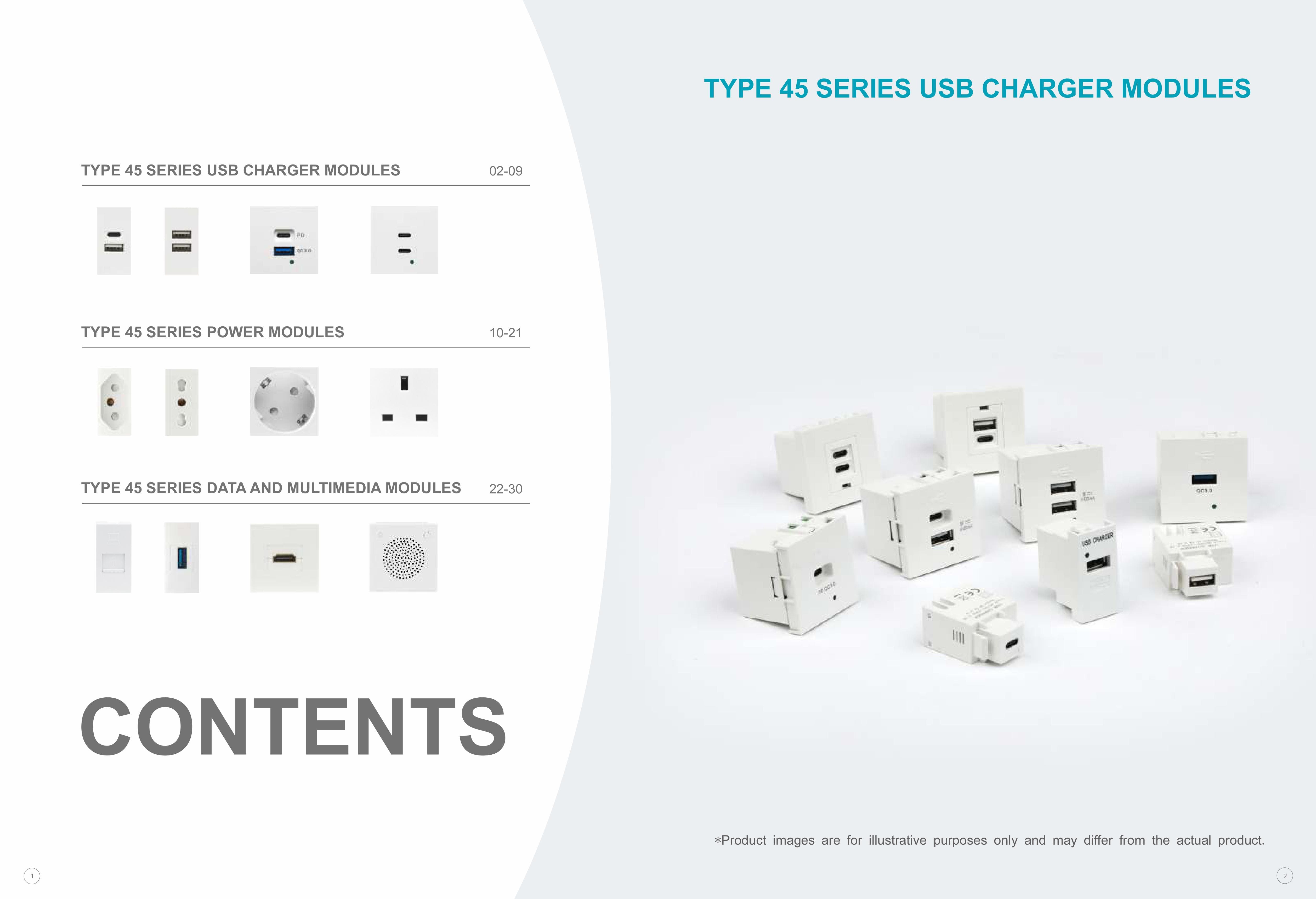 Catalog Type 45 Modules Ổ Cắm Phụ Kiện - Modular Sockets