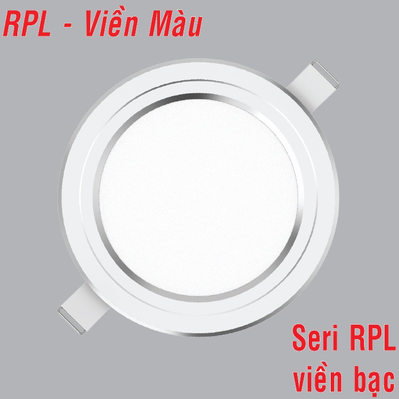 Đèn LED âm trần viền bạc 9W MPE RPL-9ST/S