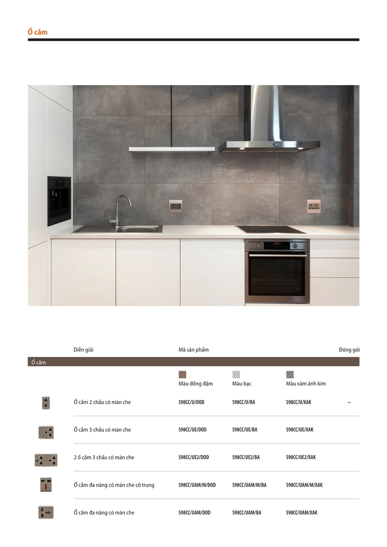 Catalogue công tắc ổ cắm sino s98cc seri